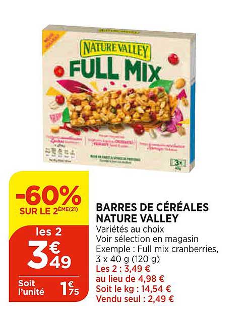Barres De Céréales Nature Valley