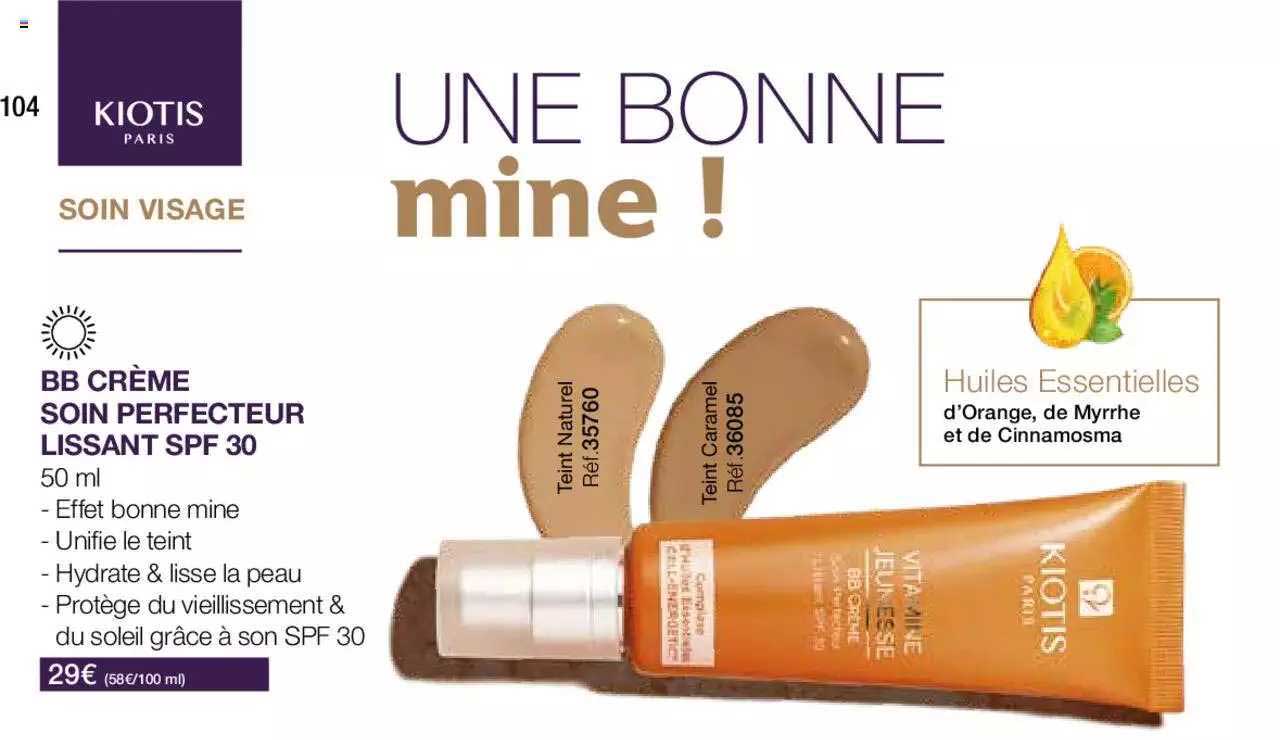 bb crème soin perfecteur lissant spf 30 kiotis paris