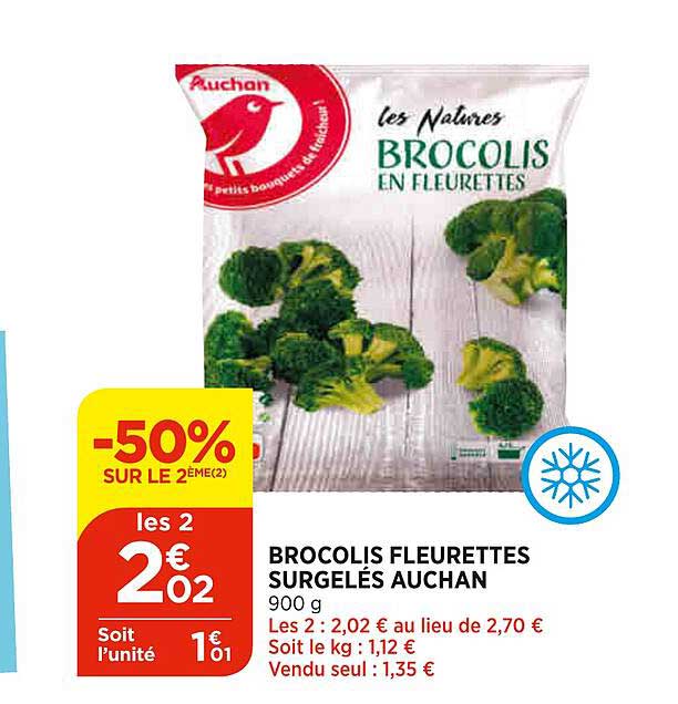 Brocolis Fleurettes Surgelés Auchan
