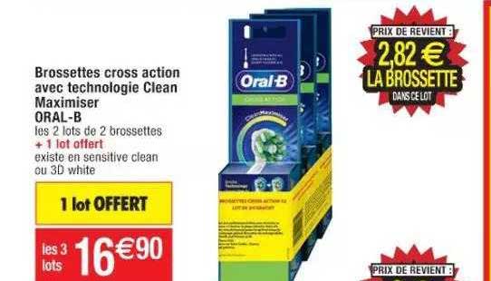 brossettes cross action avec technologie clean maximiser oral-b