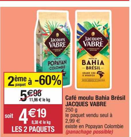 café moulu bahia brésil jacques vabre