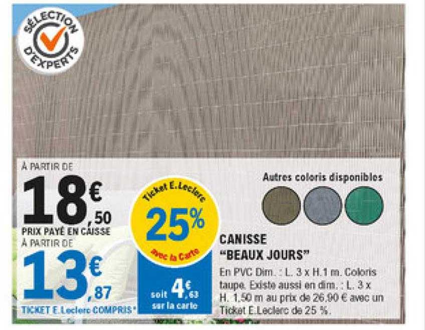 canisse "beaux jours"