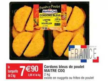 cordons bleus de poulet maître coq