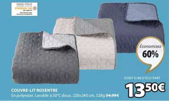 couvre-lit rosentre
