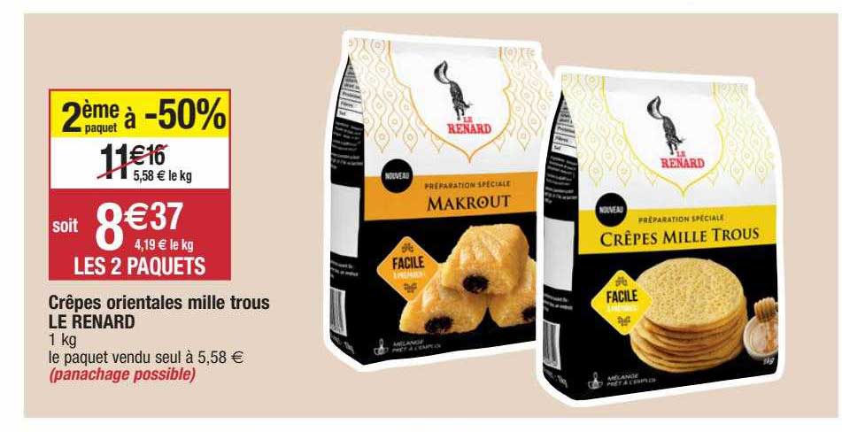 crêpes orientales mille trous le renard