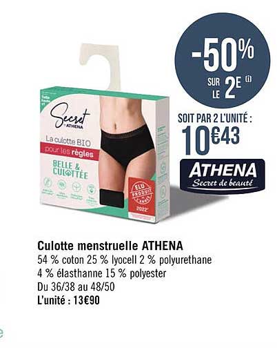 culotte menstruelle athena