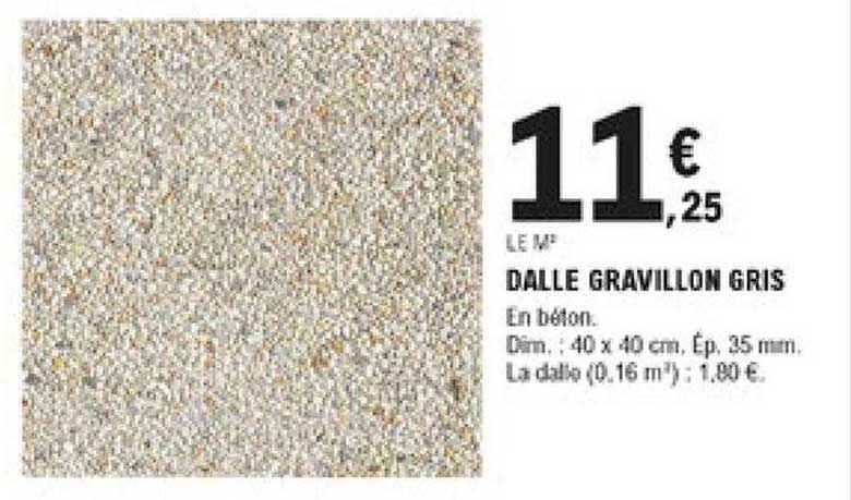 dalle gravillon gris
