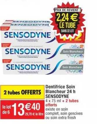 Dentifrice Soin Blancheur 24 H Sensodyne