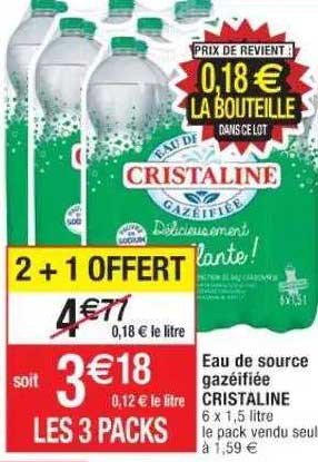 eau de source gazéifiée cristaline