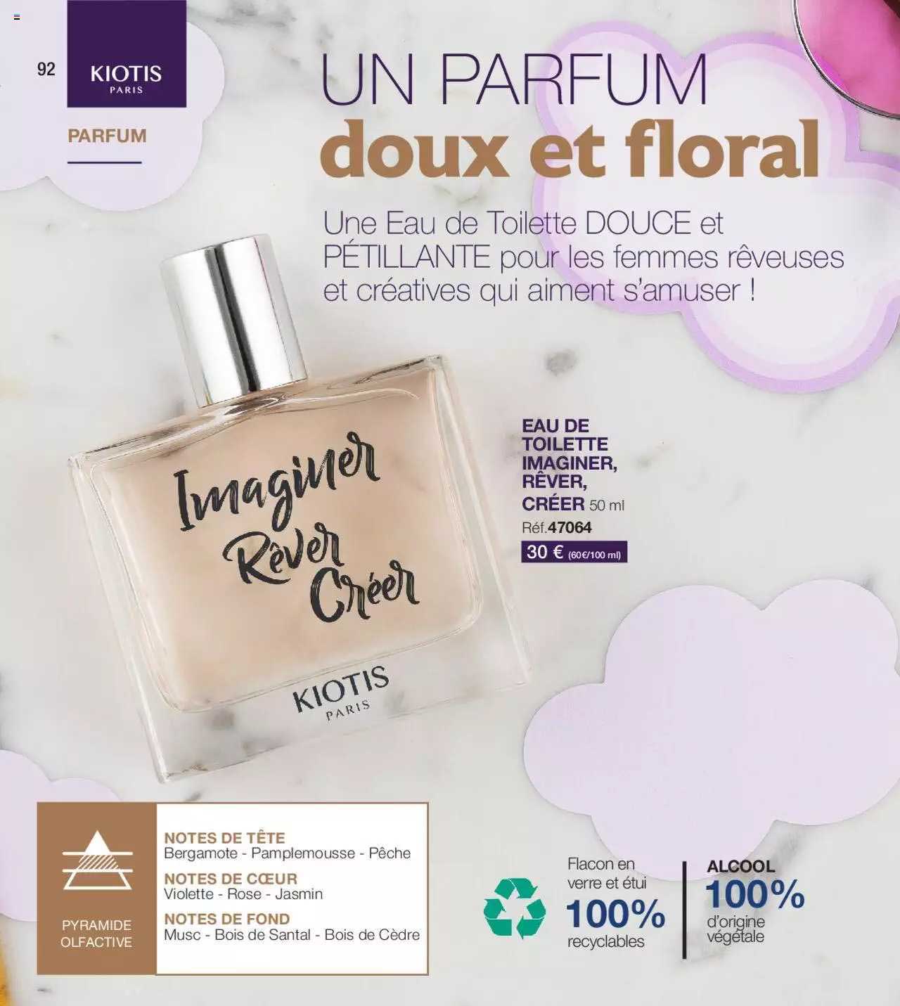 eau de toilette imaginer, rêver, créer kiotis