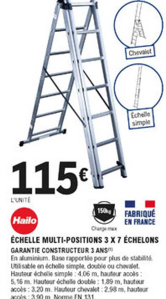 échelle multi-positions 3 x 7 échelons hailo