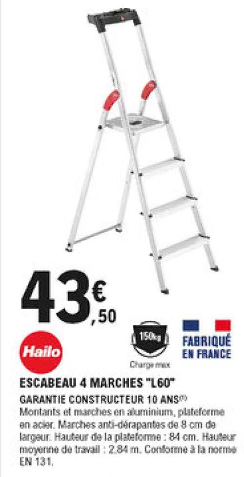 escabeau 4 marches "l60"