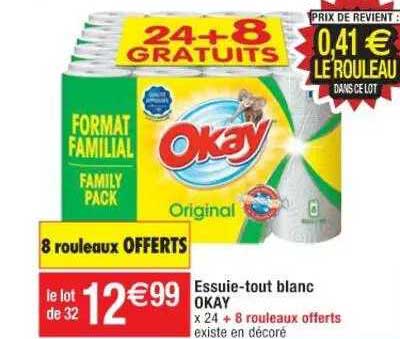 essuie-tout blanc okay