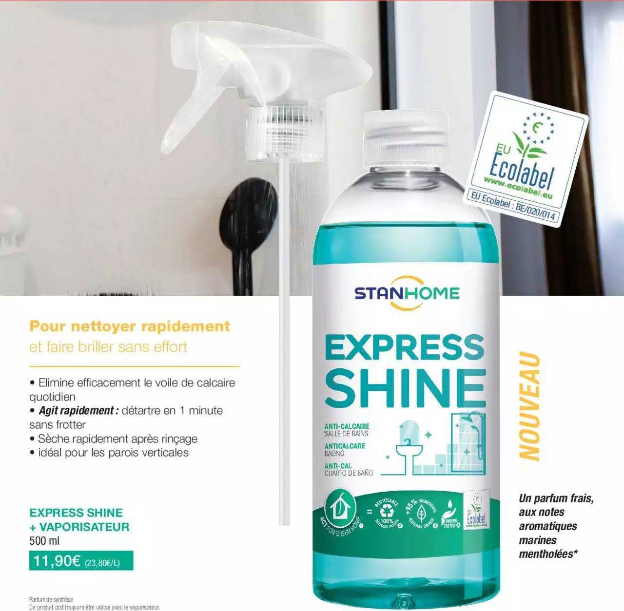 express shine + vaporisateur stanhome