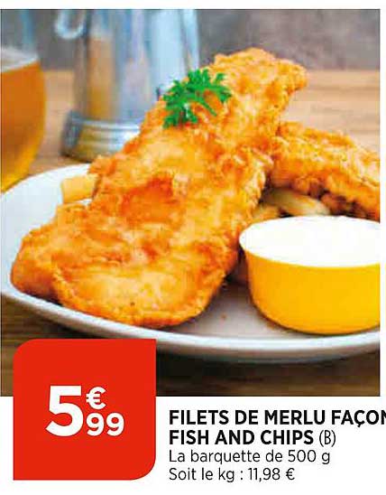 filets de merlu façon fish and chips