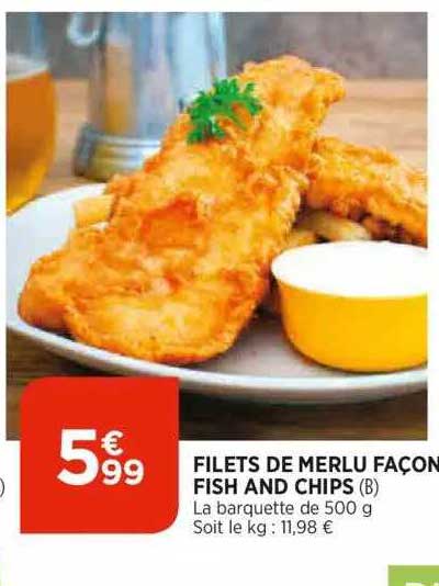 filets de merlu façon fish and chips