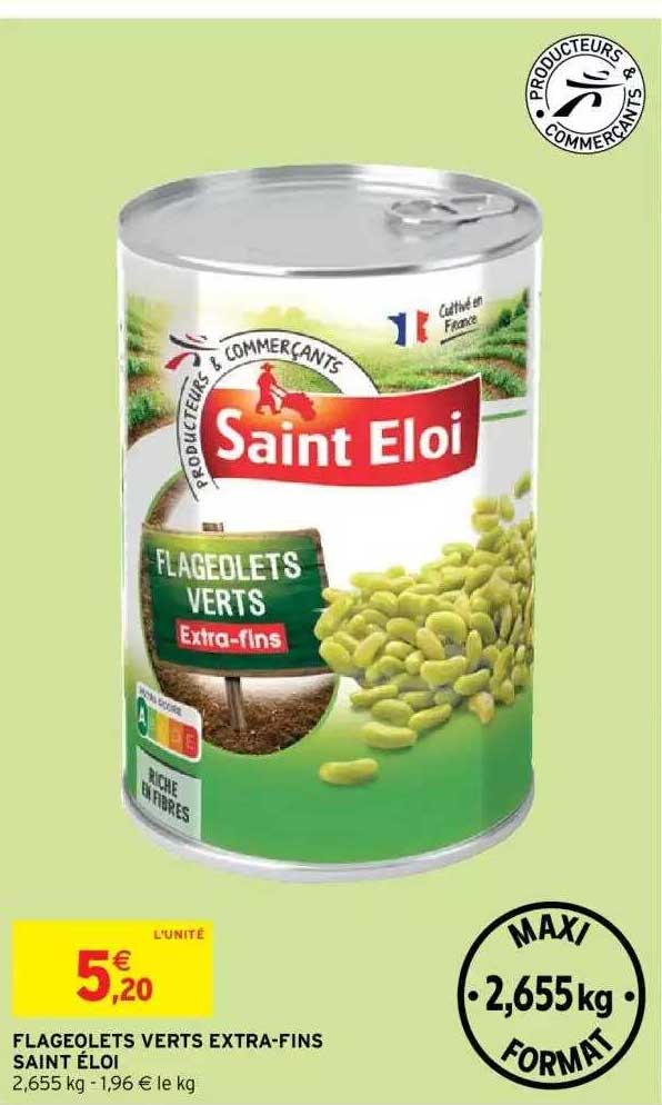 flageolets verts extra-fins saint éloi