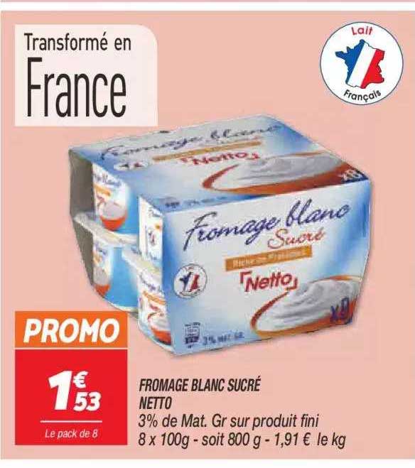 Fromage Blanc Sucré Netto
