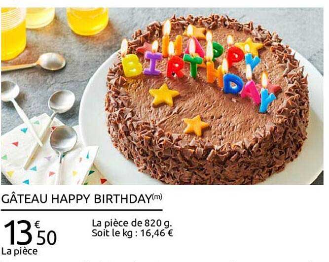 gâteau happy birthday