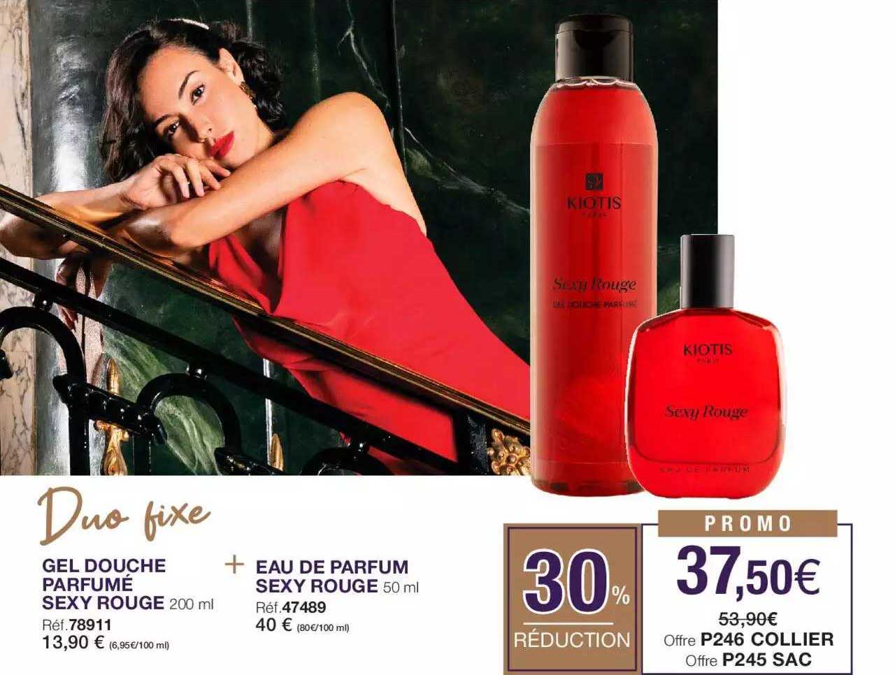 gel douche parfumé sexy rouge + eau de parfum sexy rouge