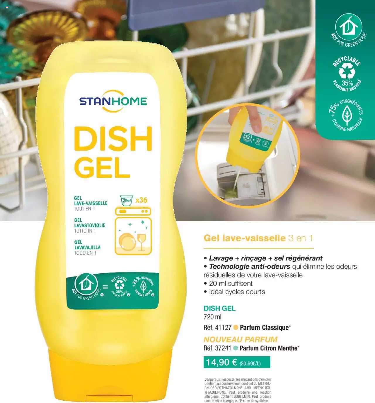 gel lave-vaisselle 3 en 1 stanhome