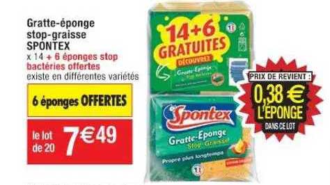 gratte-éponge stop-graisse spontex