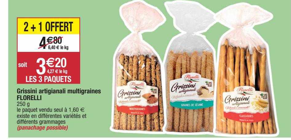 grissini artigianali multigraines florelli