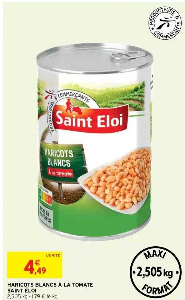 haricots blanc à la tomate saint éloi