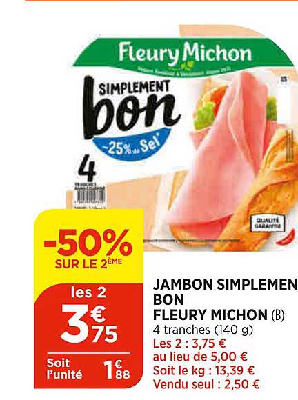 jambon simplement bon fleury michon