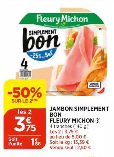 jambon simplement bon fleury michon