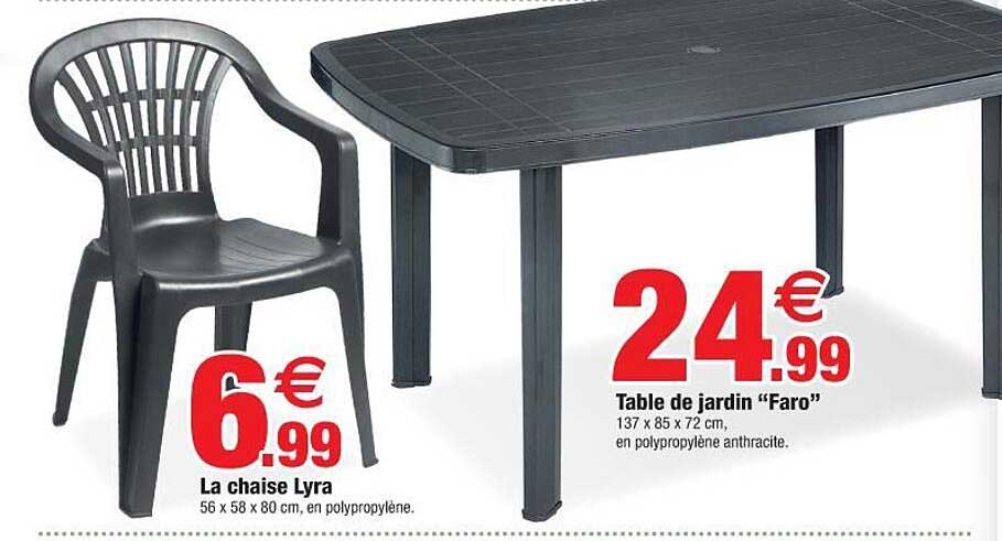 la chaise lyra, table de jardin "faro"