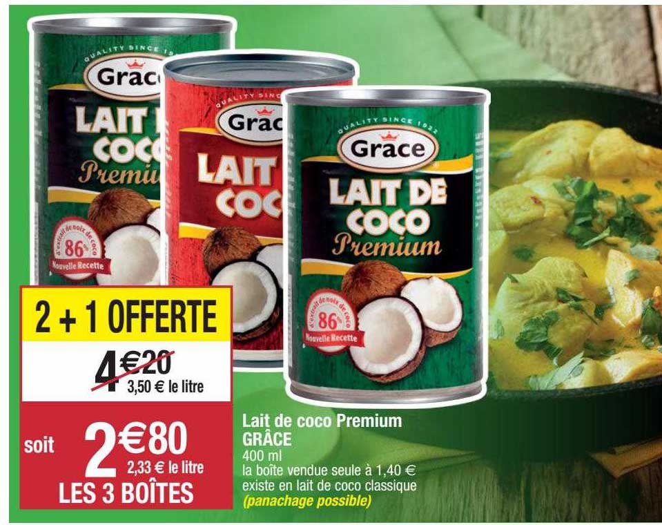 Lait De Coco Premium Grâce