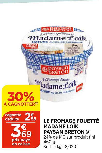 le fromage fouetté madame loïk paysan breton