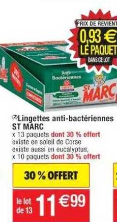 lingettes anti-bactériennes st marc