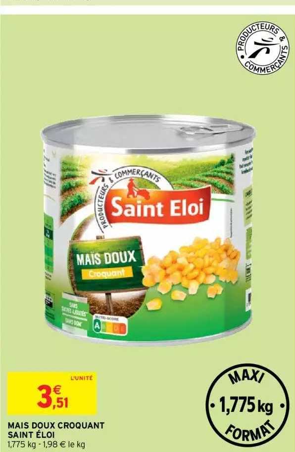 maïs doux croquant saint éloi