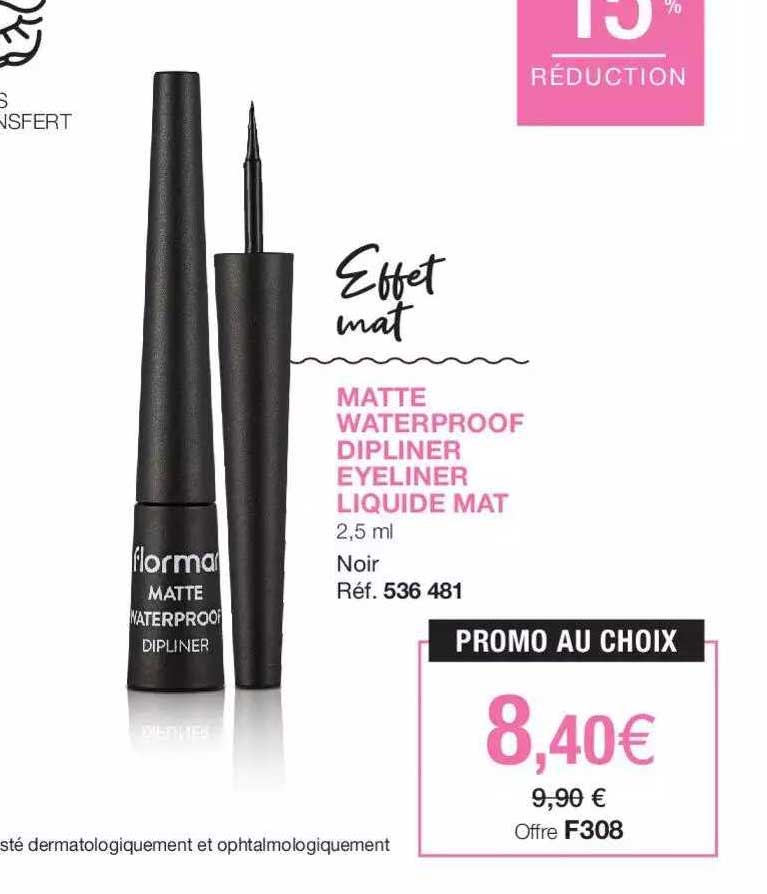 matte waterproof dipliner eyeliner liquide mat flormar