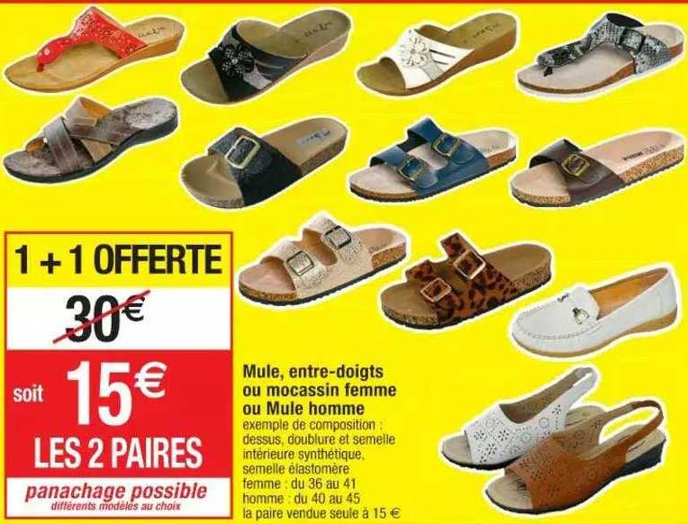 Mule, Entre-doigts Ou Mocassin Femme Ou Mule Homme