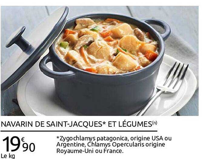 navarin de saint-jacques et légumes