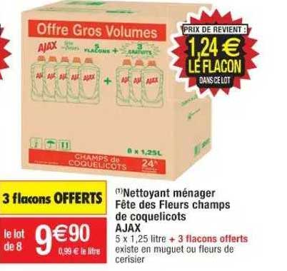 nettoyant ménager fête des fleurs champs de coquelicots ajax