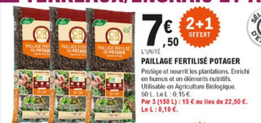 paillage fertilisé potager or brun