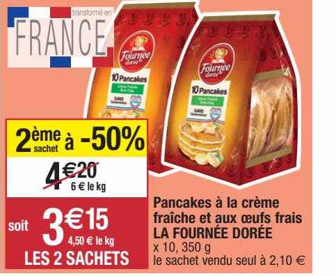 pancakes à la crème fraîche et aux œufs frais la fournée dorée