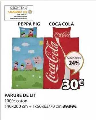 parure de lit peppa pig, coca cola