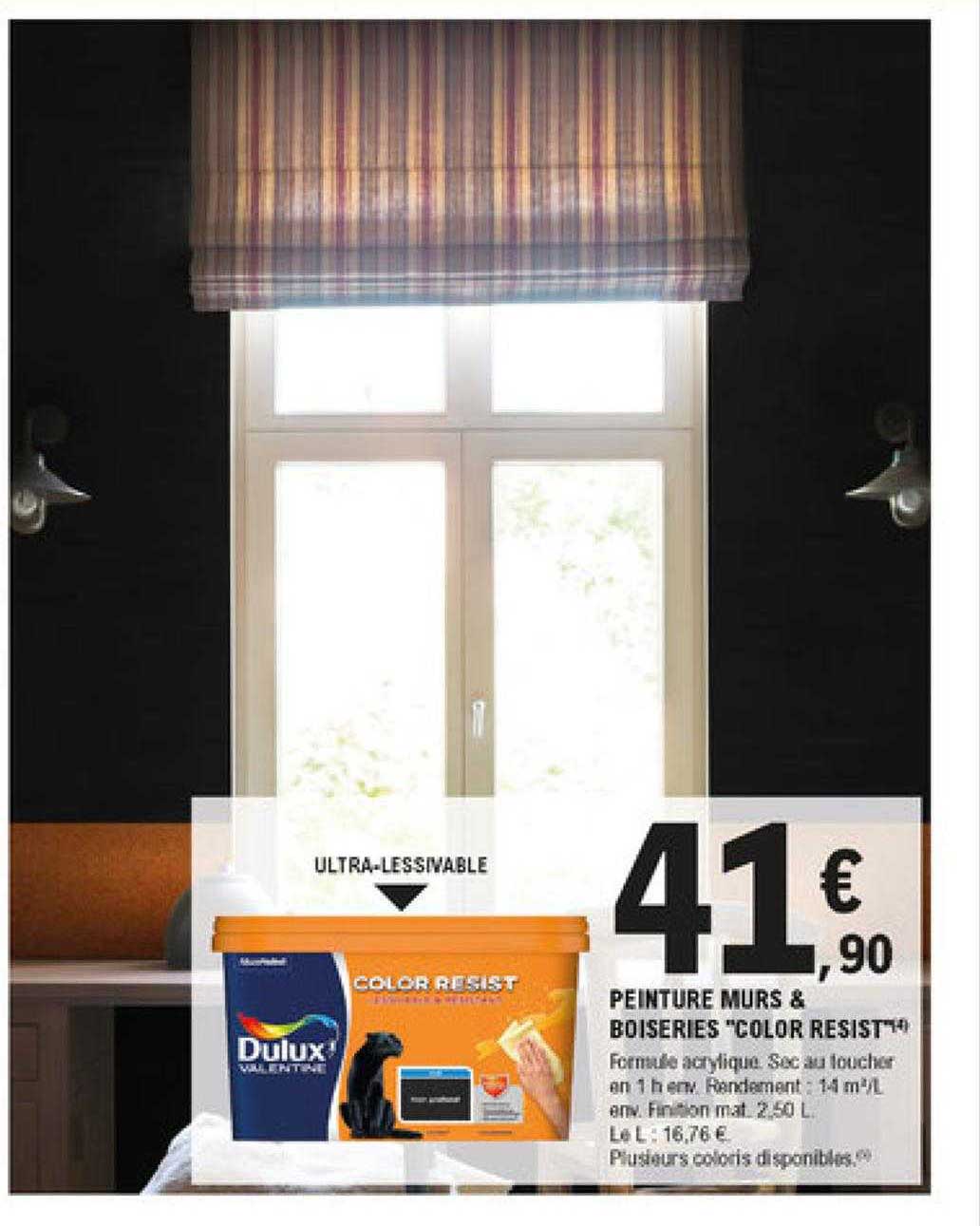 peinture murs & boiseries "color resist" dulux valentine