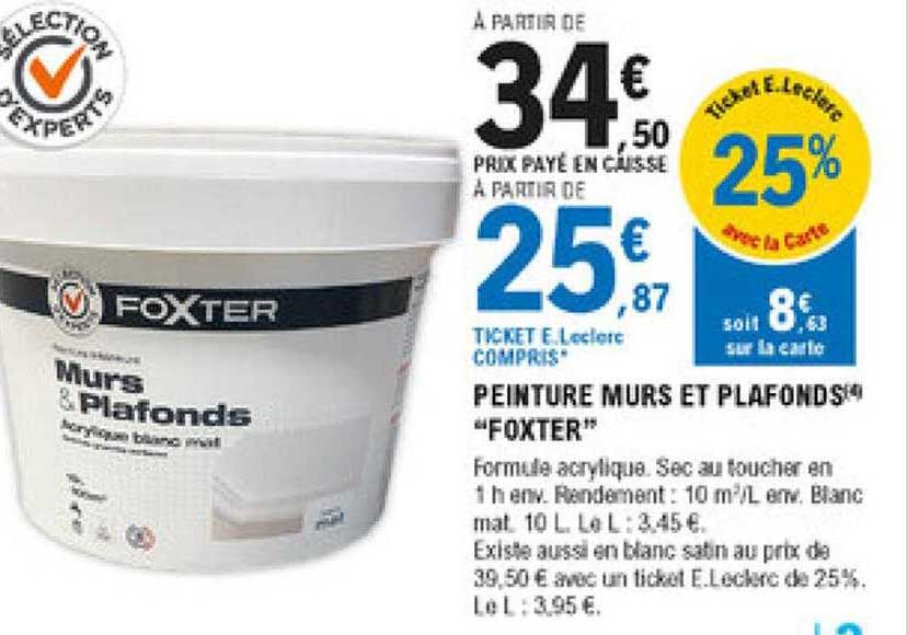 Peinture Murs Et Plafonds "foxter"