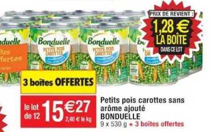 petits pois carottes sans arôme ajouté bonduelle