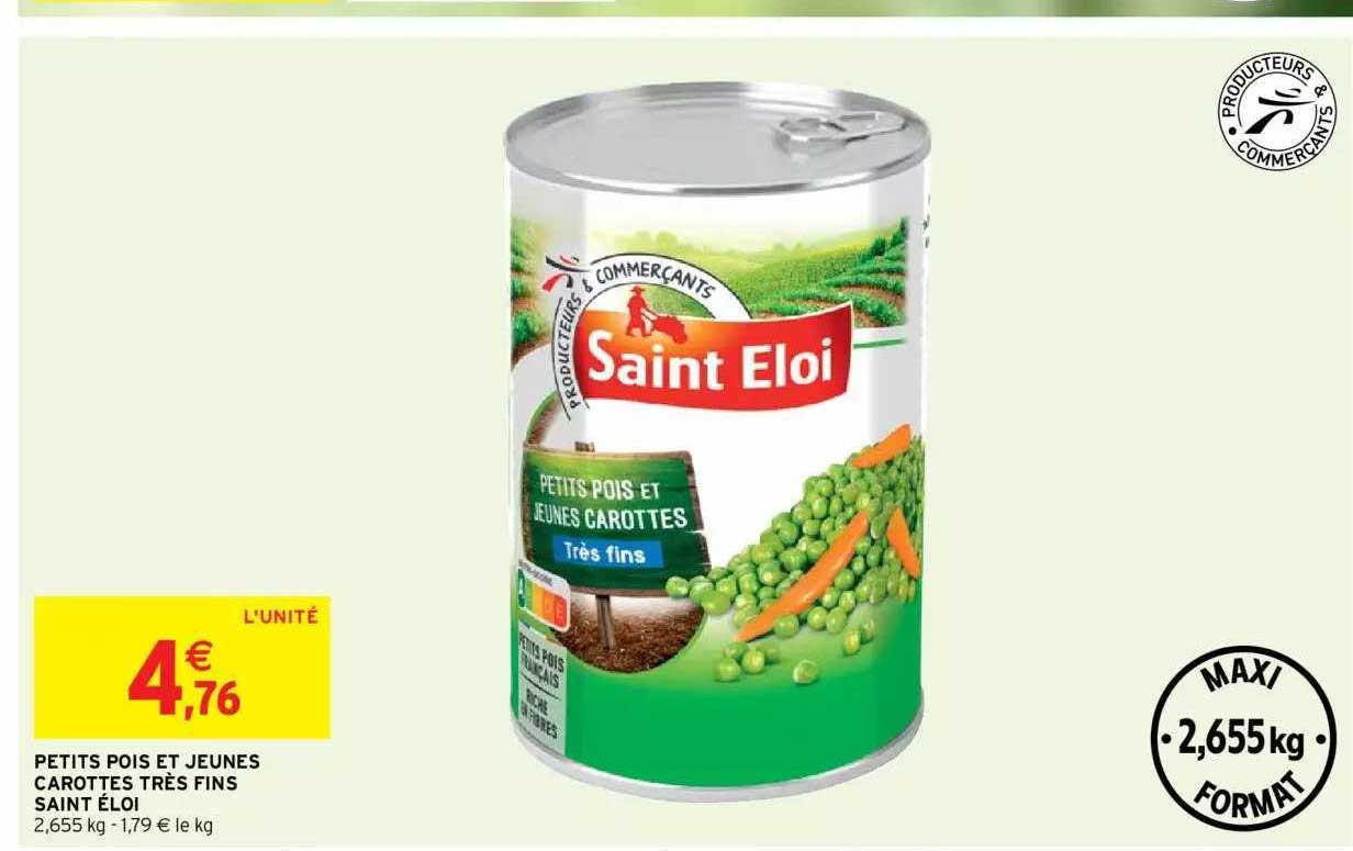 petits pois et jeunes carottes très fins saint éloi