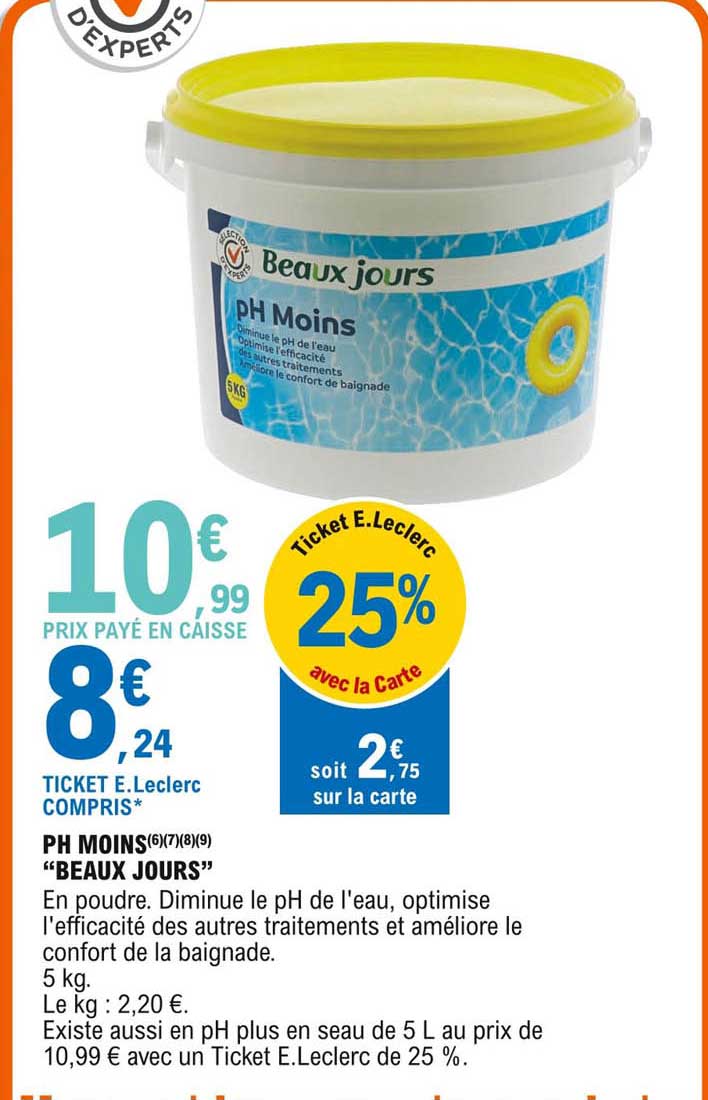 ph moins "beaux jours"