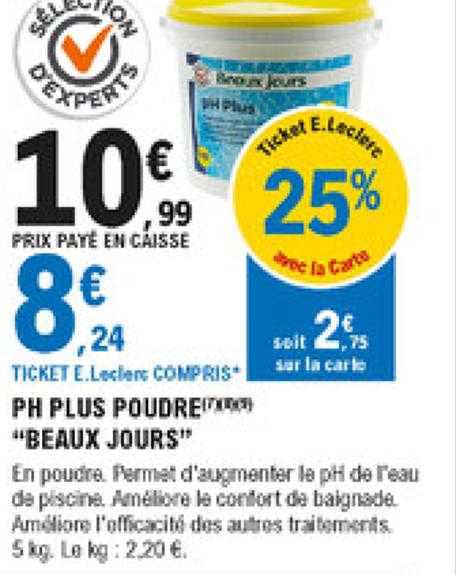 ph plus poudre "beaux jours"