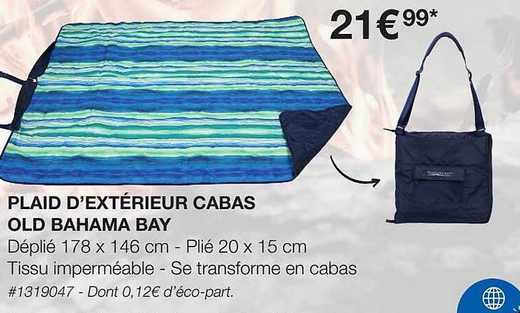 plaid d'extérieur cabas old bahama bay