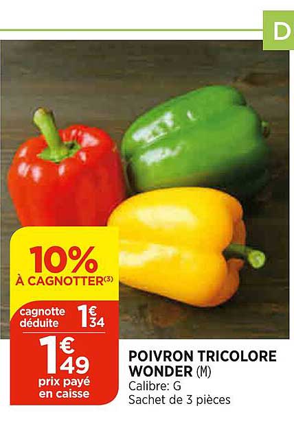 Poivron Tricolore Wonder
